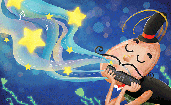 Illustration for the cover of a children's poetry book titled "Atal matal"
